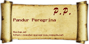 Pandur Peregrina névjegykártya